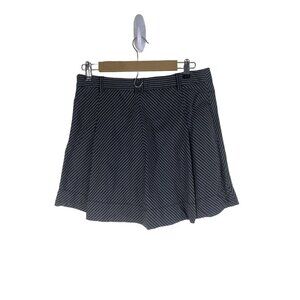 Vintage Old Navy Y2k 90's Academia Belt Loops Stripe Pleated Pockets Skirt 6